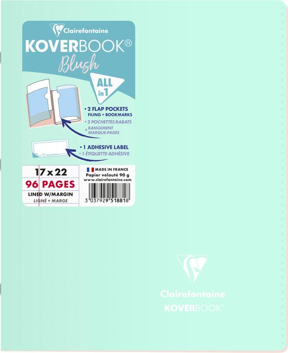Produktbild Clairefontaine Koverbook Blush (A5, Liniert, Weicher Einband)