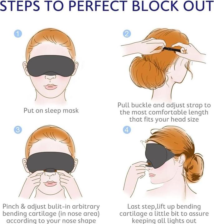 Immagine prodotto Mavogel Maschera per il sonno in cotone (Maschera sonno)
