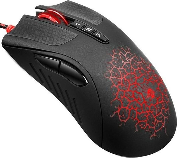 Productafbeelding A4Tech Bloody A90A Blazing, 6200DPI, optinė, 8kl., su laidu USB, juoda, do gry, V-Track, CORE3 (Bedraad)