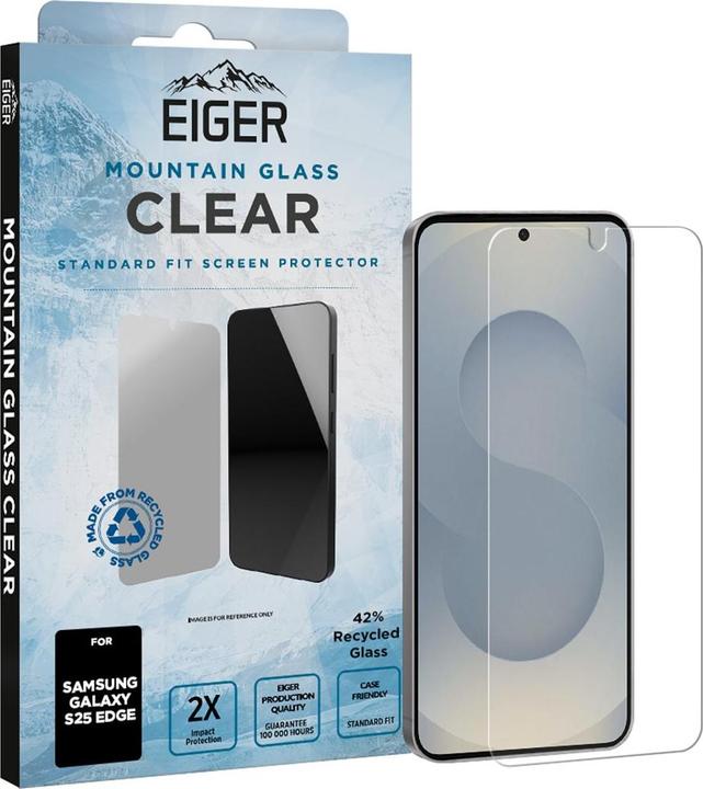 Image du produit Eiger Display-Glas Standard Fit Mountain Glass Clear (1 pcs, Samsung Galaxy S25 Edge)