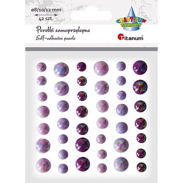 Titanum Lila selbstklebende Perlen 42 Stk