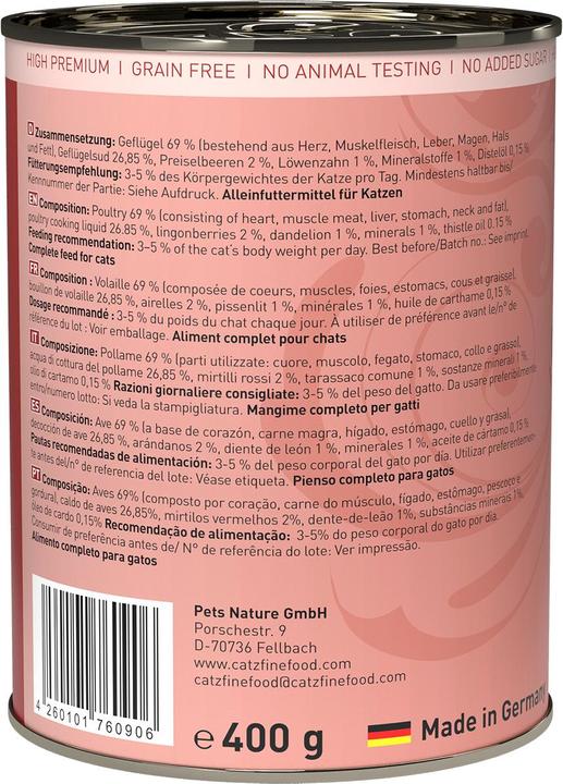 Actual product image Catz Finefood No.03 Poultry (Adult, 1 pcs., 400 g)