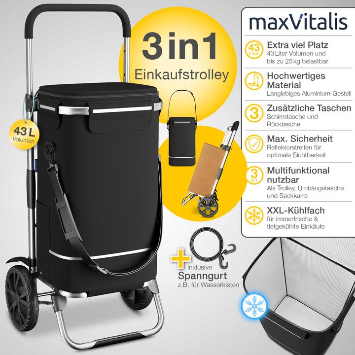 Image du produit MaxVitalis Chariot à provisions avec fonction de réfrigération
