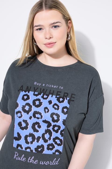 Produktbild Studio Untold T-Shirt, Oversize Shape, Leo-Print, Vintage Look (50, 52)