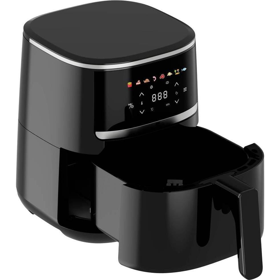 Thumbnail - No Name aeco COMPACT Heissluft-Fritteuse 1500 W Timerfunktion, Antihaftbeschichtung Schwa, Fritteuse, Schwarz