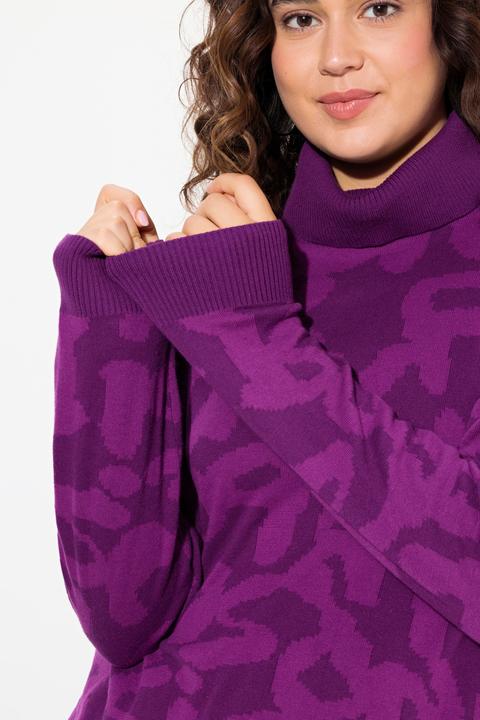 Produktbild Ulla Popken Pullover, Buchstaben, gerippter Rollkragen, Langarm (62)