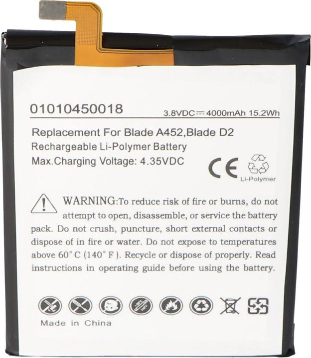 Image du produit AccuCell Akku ZTE Blade A452 515978, E169-515978