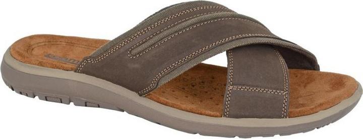 Actual product image Roamers Mens Nubuck Crossover Strap Mules (40.5)
