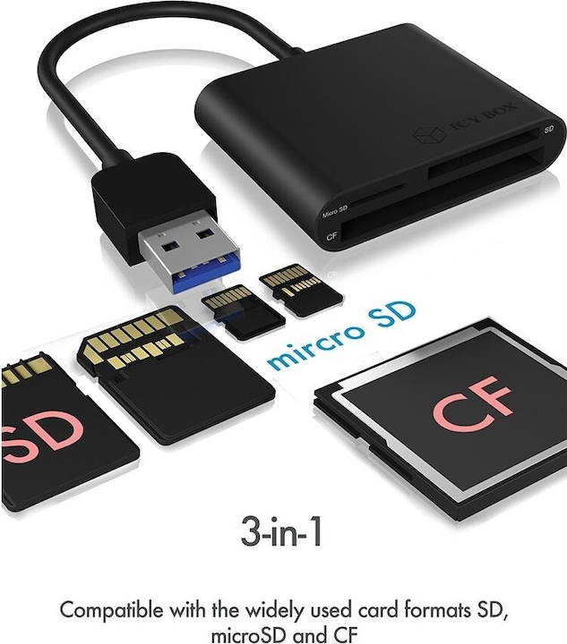 Produktbild Icy Box IB-CR301-U3, USB3.0 Multi-Kartenl. (USB 3.0)