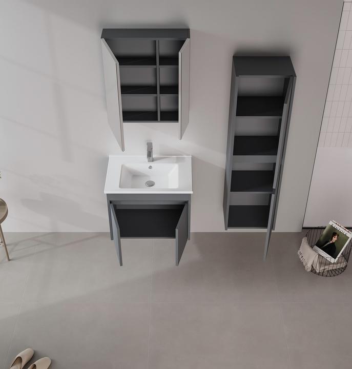 Produktbild Homitis Side 65 v2 Bathroom Cabinet With Sink & Mirror Set (2 Pieces)