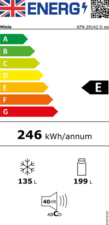 Energie-Label Miele KFN 29142 D edt/cs (199 l)