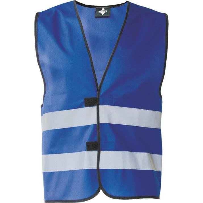 Korntex, Warnweste + Warnshirt, Warnweste Dortmund Blau mit Klettverschluss 360° Reflexstreifen 7XL EN ISO 17353  KXFW (...