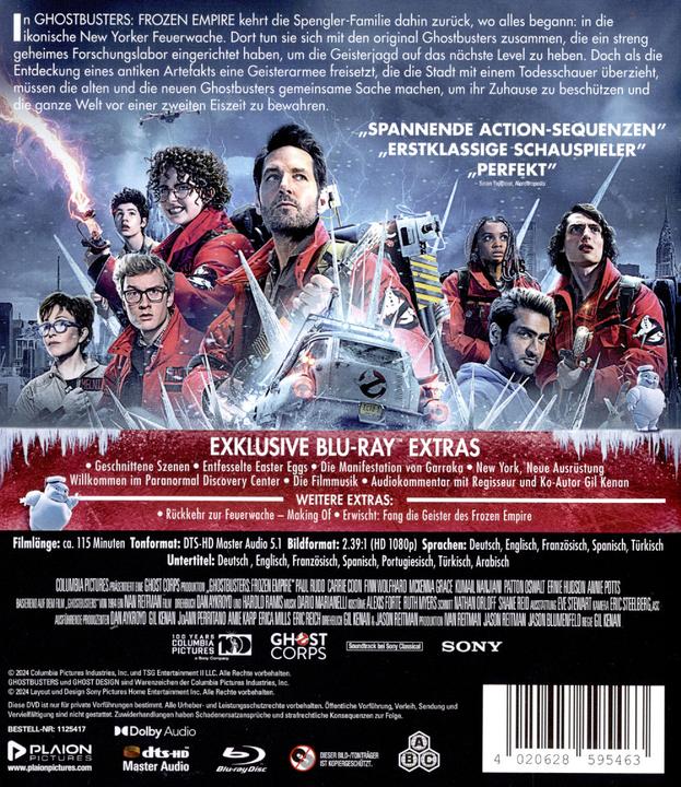 Image du produit Sony Ghostbusters : L'Empire du Frozen (Blu-ray, 2024, Allemand, Anglais)