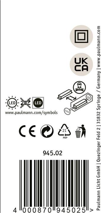 Actual product image Paulmann Bollard light Concrea (630 lm, IP65)