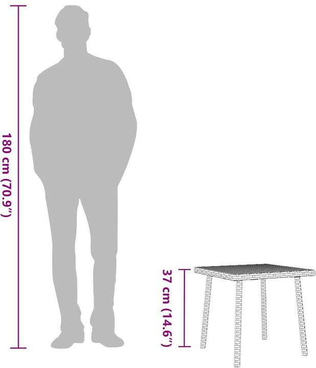 Image du produit vidaXL Garten-Couchtisch
