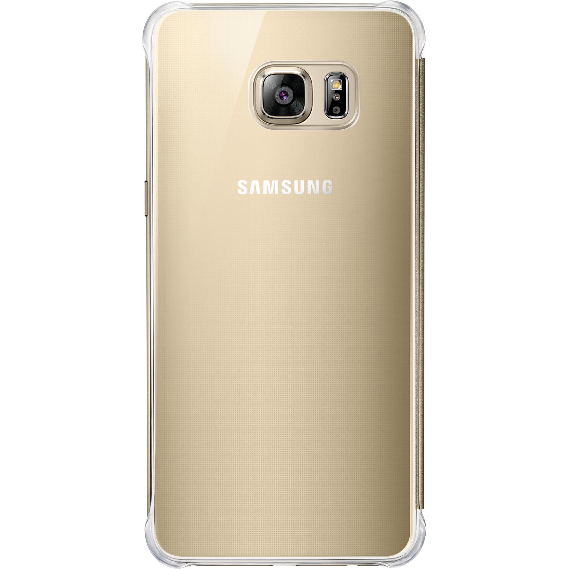 Samsung Clear View Cover (Samsung Galaxy S6 Edge+), Smartphone Hülle, Gold