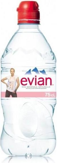 Evian eau plate (1 x 75 cl)