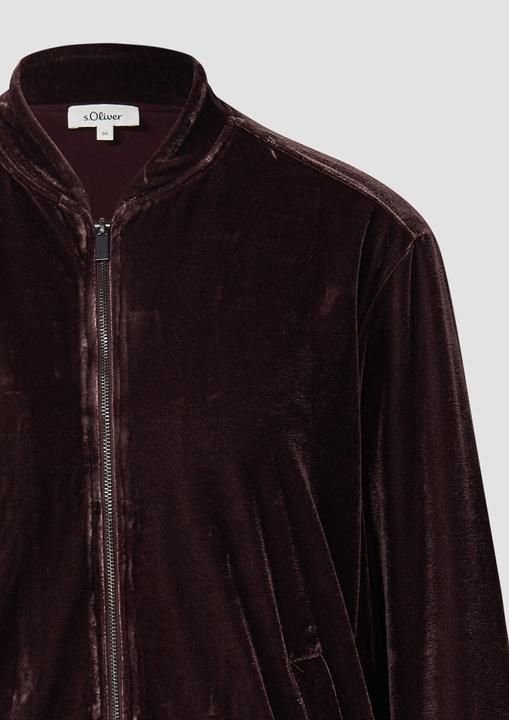 Actual product image s.Oliver Indoor-Jacke Samtjacke mit Bomberkragen (48)