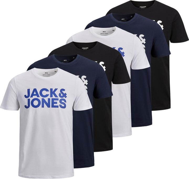 Produktbild Jack & Jones Jjecorp Logo Tee O-Neck 6pk (M)