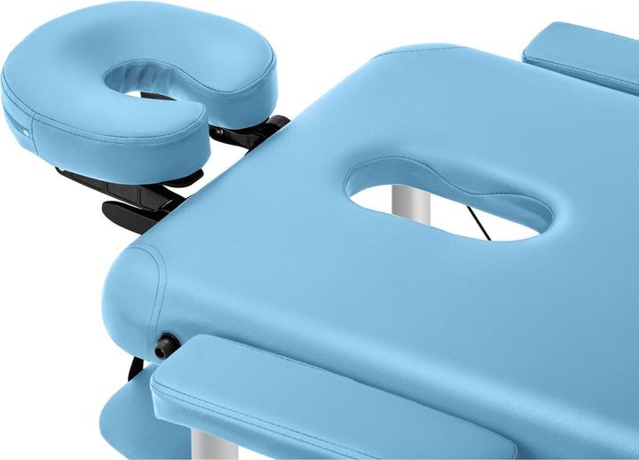 Produktbild Physa Massageliege klappbar Massagebank Massagetisch Holzrahmen 180 kg türkis