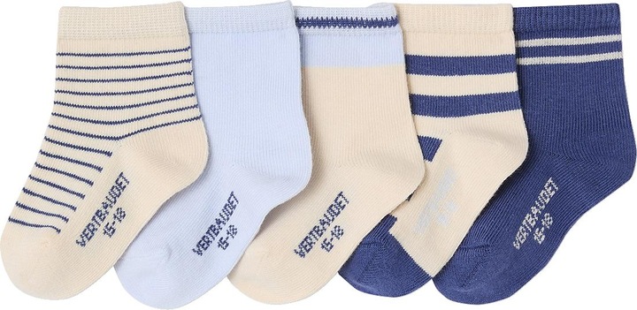 Produktbild Vertbaudet 5er-Pack gestreifte Baby Socken BASIC (5er Pack, 18)