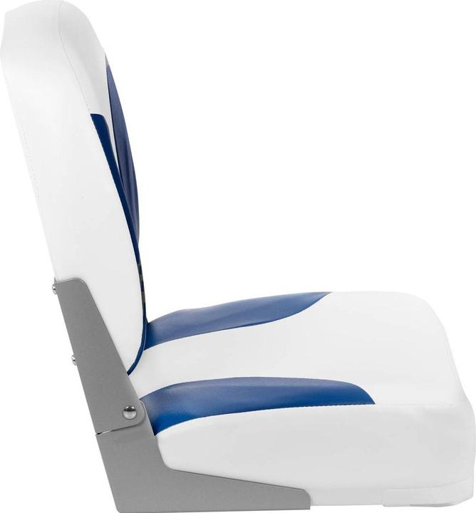 Produktbild MSW Bootssitz 2 Stück 41 x 50 x 51 cm weiss-blau Klappsitz Steuerstuhl Bootsstuhl