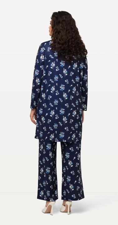 Actual product image Ulla Popken Matte Jersey One Button Print Long Sleeve Jacket (54)