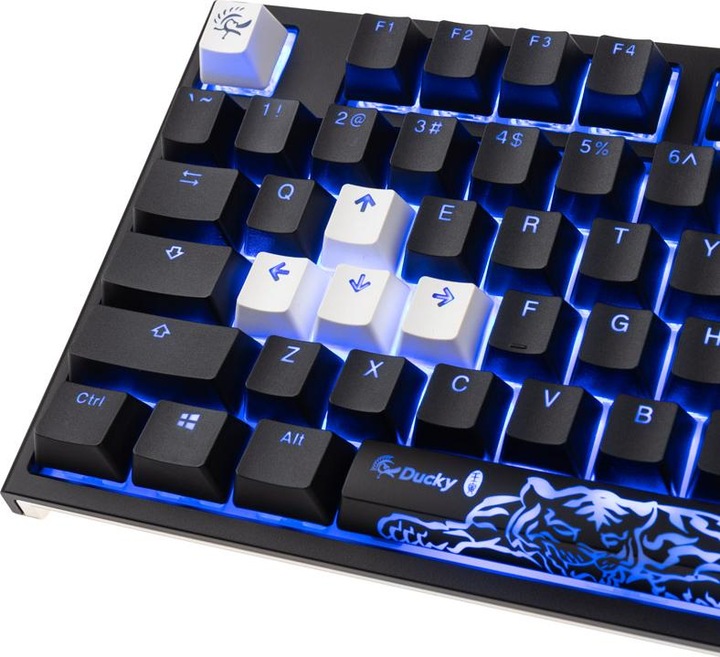 Produktbild Ducky ONE 2 Backlit PBT Gaming Tastatur, MX-Speed-Silver, RGB LED - schwarz (US) (US, Kabelgebunden)