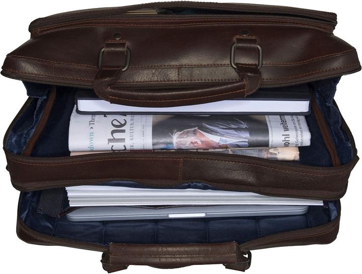 Immagine prodotto Leonhard Heyden Dakota - cartella zip marrone, 2 scomparti