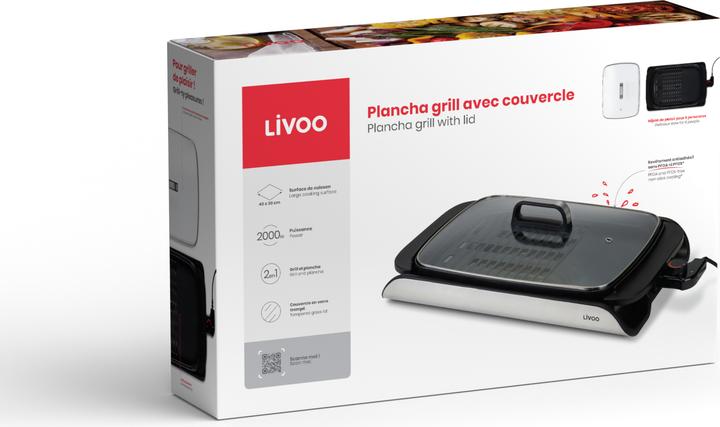 Actual product image Livoo Plancha grill with lid