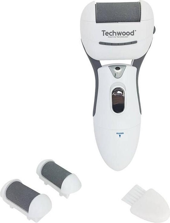 Actual product image Techwood electric foot file (white and grey)
