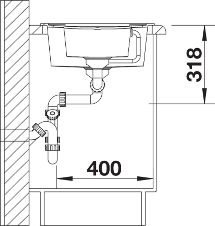 Actual product image Blanco Metra 6 S (Top-mounted sink, 100 cm, 50 cm)