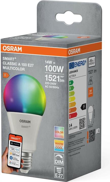Produktbild Osram Smart+ Matter Classic (E27, 1521 lm, 1x)