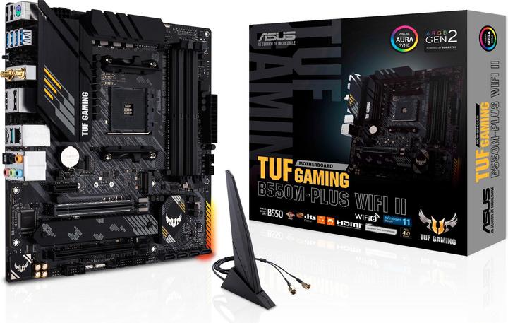 Actual product image ASUS TUF GAMING B550M-PLUS WIFI II (AM4, AMD B550, mATX)