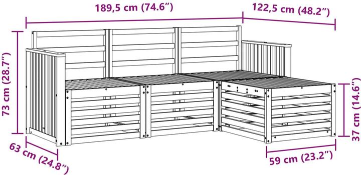 Produktbild vidaXL Outdoor-Sofa