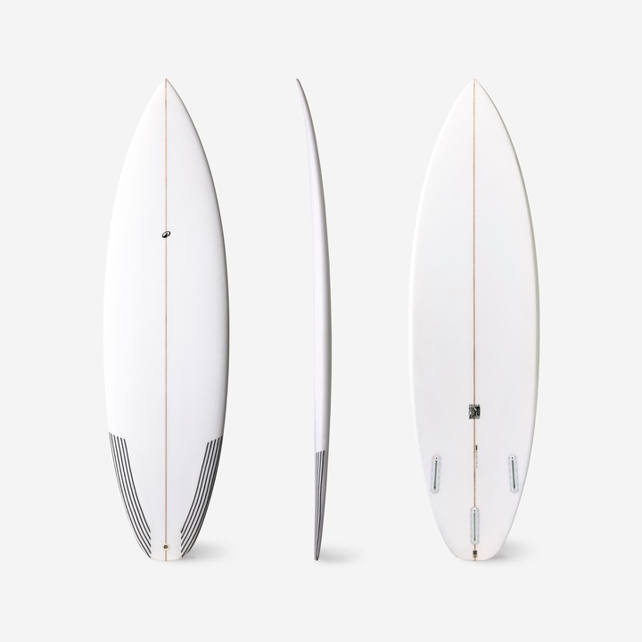 Produktbild Olaian Shortboard Performance mit Futures Box ohne Finnen weiss (5'11")