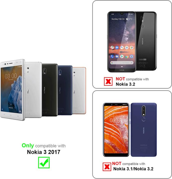 Immagine prodotto Cadorabo Custodia acrilica ibrida per Nokia 3 2017 con 2 occhiali protettivi per il display (Samsung Galaxy J3 2017 (versione USA))
