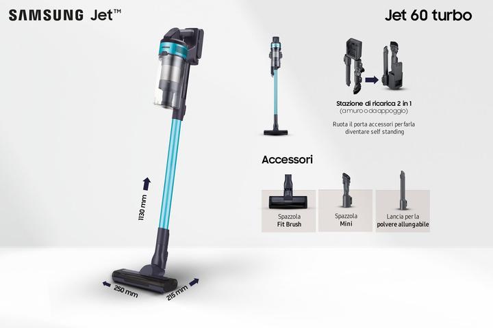Actual product image Samsung Jet 60 Turbo Electric broom without
