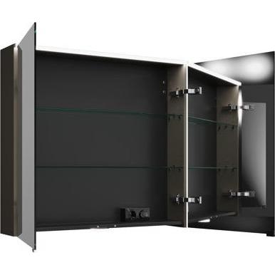 Thumbnail - burgbad, Spiegelschrank, Eqio Spiegelschrank mit horizontaler LED-Beleuchtung und Waschtischbeleuchtung, 2 Türen, 90