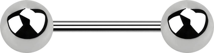 Produktbild Star Piercing Steriler Micro Barbell silber mit zwei Kugeln (ohne Messing, Titan G23)