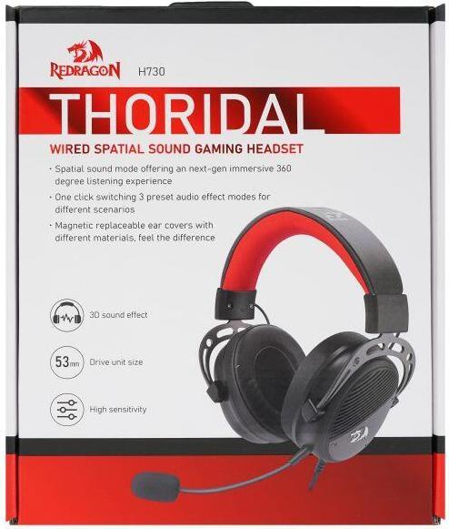 Actual product image Redragon Thoridal Gaming Headphones Black (Cable)
