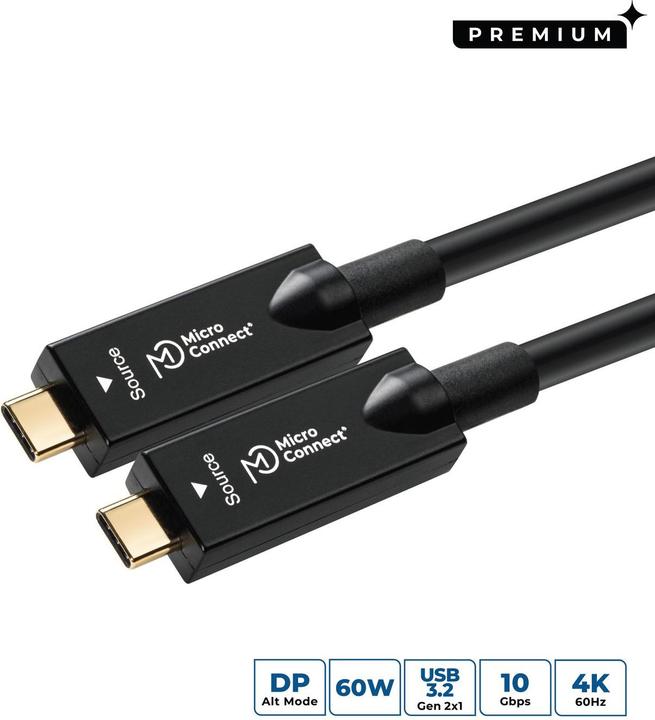 Image du produit MicroConnect USB type C - USB type C (10 m, USB 3.2 Gen 2, 60 W)