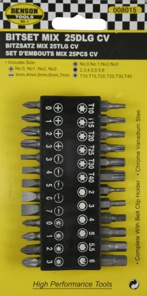Actual product image Benson Bit set 25-piece Cr-V