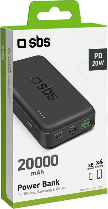 Immagine prodotto SBS TTBB20000PD20K (20000 mAh, 20 W, 74 Wh)