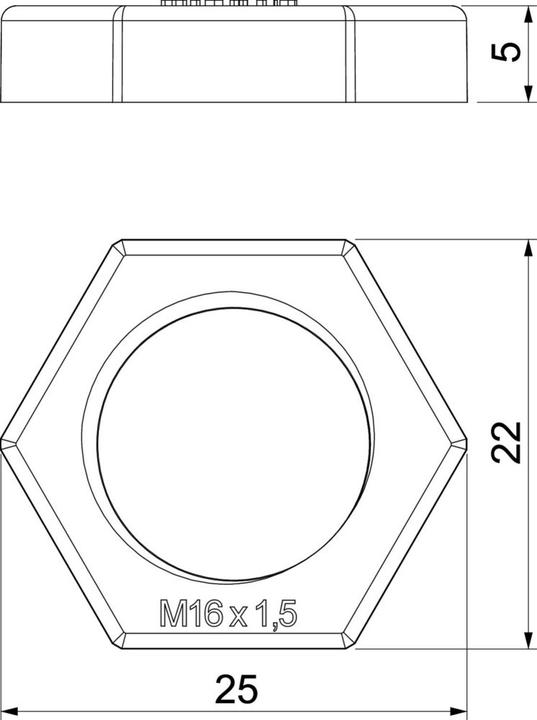 Actual product image OBO Bettermann 116 M16 LGR PS Locknut M16 PS light grey RAL7035 2049511 (M16)