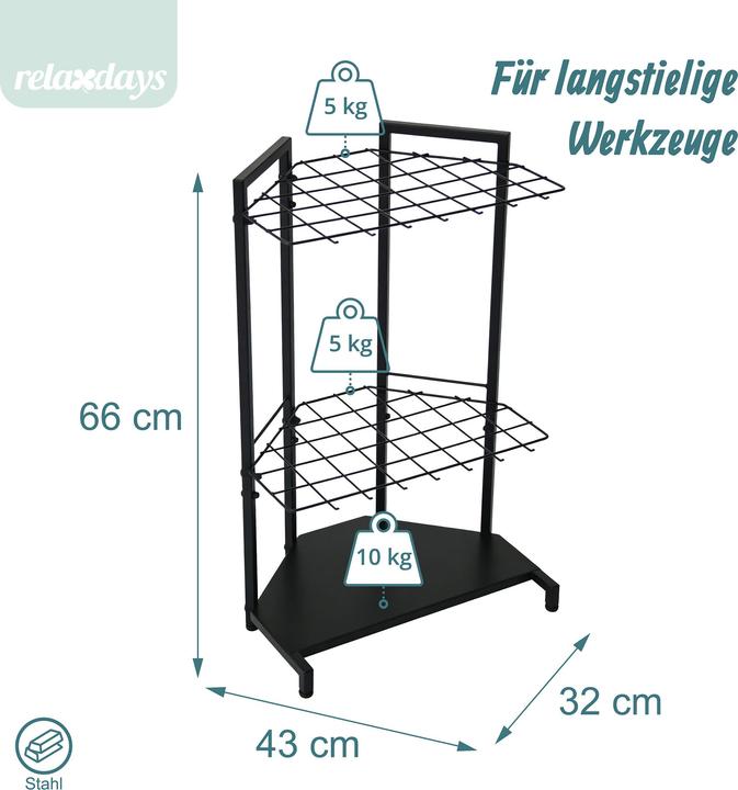 Produktbild Relaxdays Gartengeräteständer