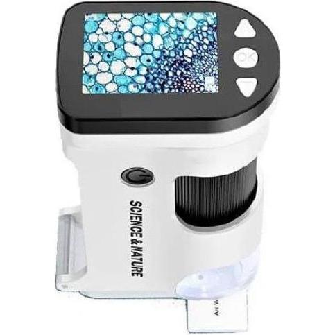 Diprogress Microscopio digitale portatile 12 MPx con LCD da 2,7 pollici e ingrandimento 4-80x