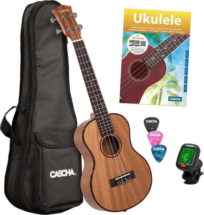 Produktbild Cascha HH 2049 Premium Mahogany tenor ukelele set (4-talig) (Tenor)