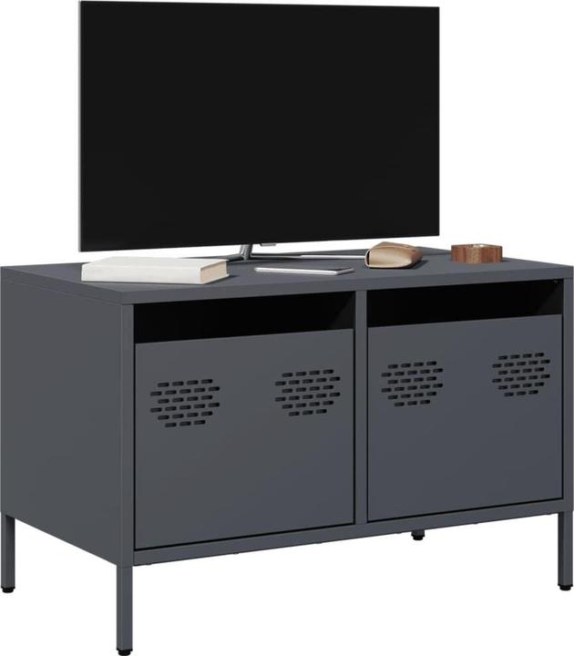 Produktbild vidaXL TV Schrank Fernsehtisch Fernsehschrank Lowboard TV Möbel Anthrazit Stahl
