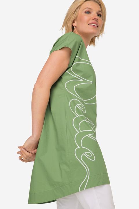 Image du produit Laurasøn Kleid, Straight Fit, Rundhals, seitlicher Schriftzug Welle (M)